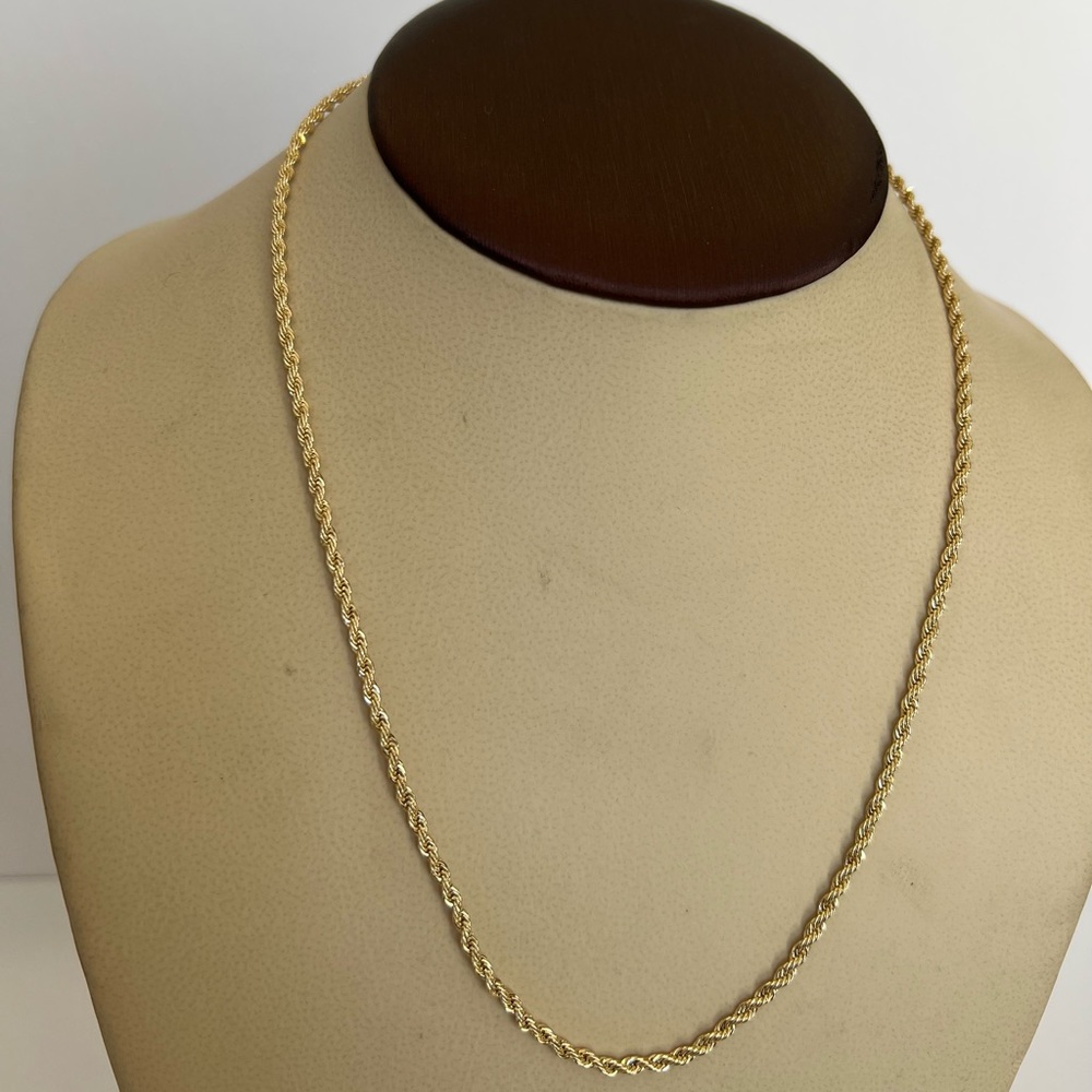 14k gold filled rope necklace - Picture 3 of 5